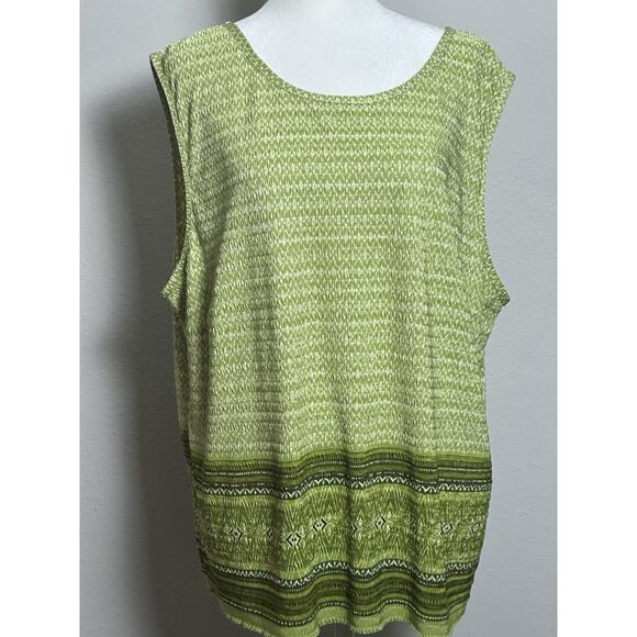 Rafael Women's Shell ( 2X) Pleated Textured Design Rafael Bohemian Top - Picture 3 of 16